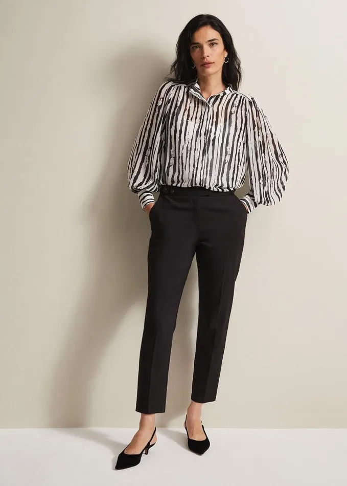 Phase Eight Leinani Mark Making Print Blouse Blackmulti Women Shirts and Blouses
