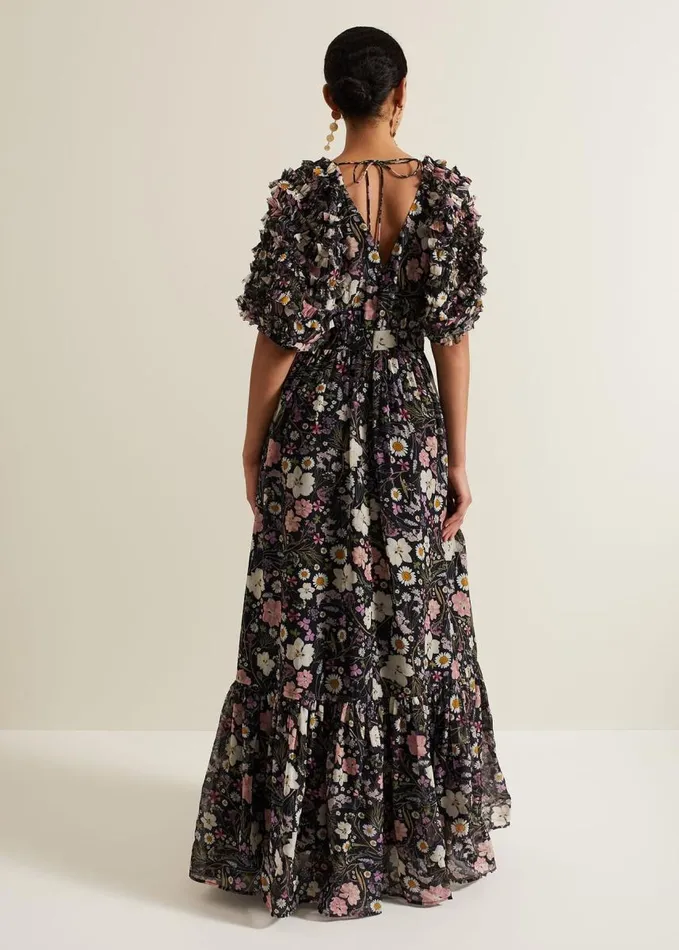 Phase Eight Lesley Multi Coloured Floral Maxi Dress Multicoloured Women Dresses