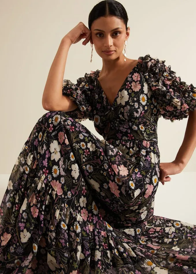 Phase Eight Lesley Multi Coloured Floral Maxi Dress Multicoloured Women Dresses