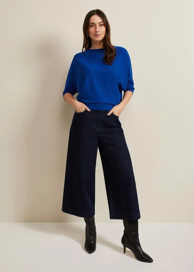 Phase Eight Leyla Dark Wash Denim Culotte Dark Wash Women Trousers