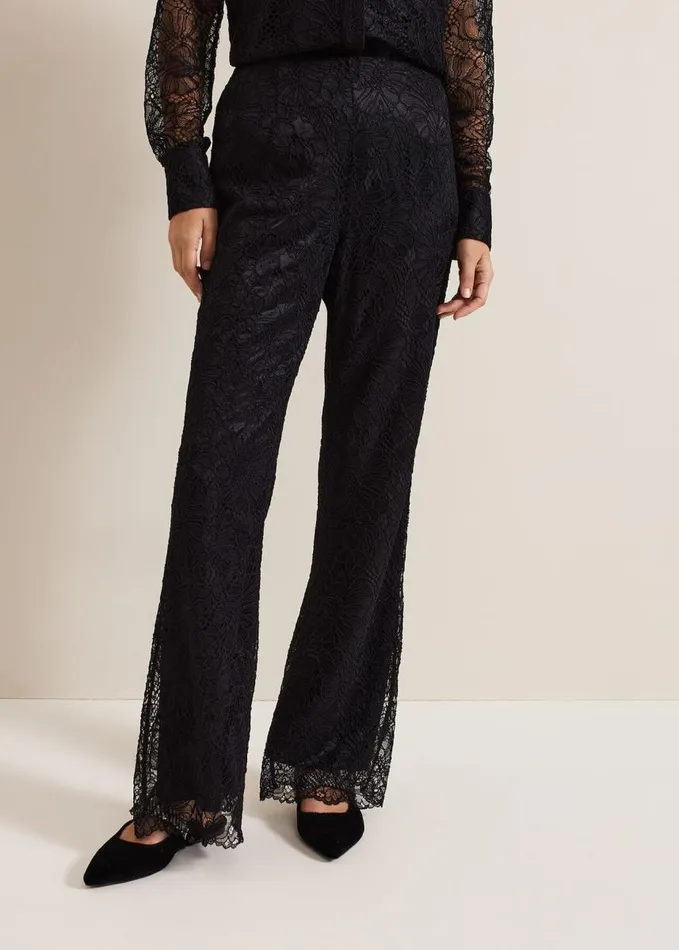 Phase Eight Livana Lace Trouser Black Women Trousers