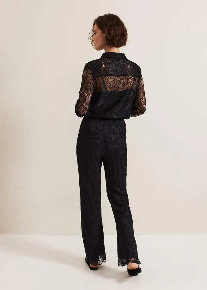 Phase Eight Livana Lace Trouser Black Women Trousers
