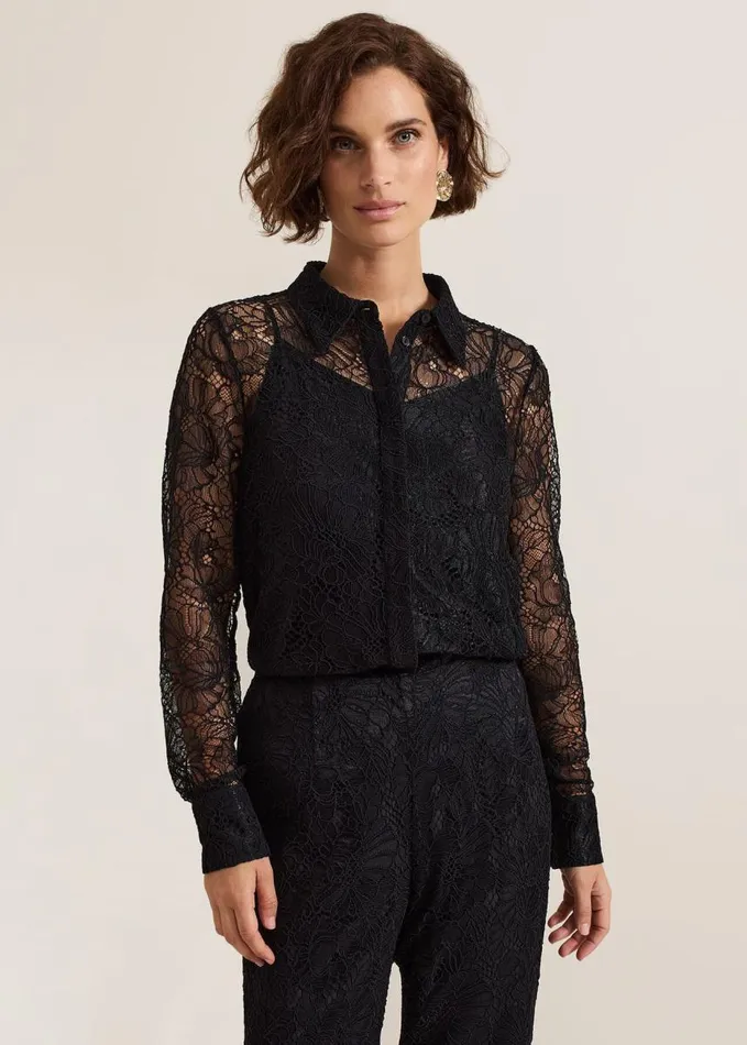 Phase Eight Livana Lace Trouser Black Women Trousers