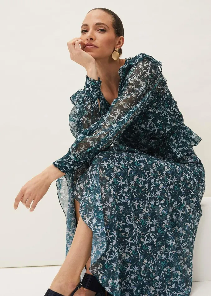 Phase Eight Lola Floral CoOrd Skirt Petrol Women Skirts