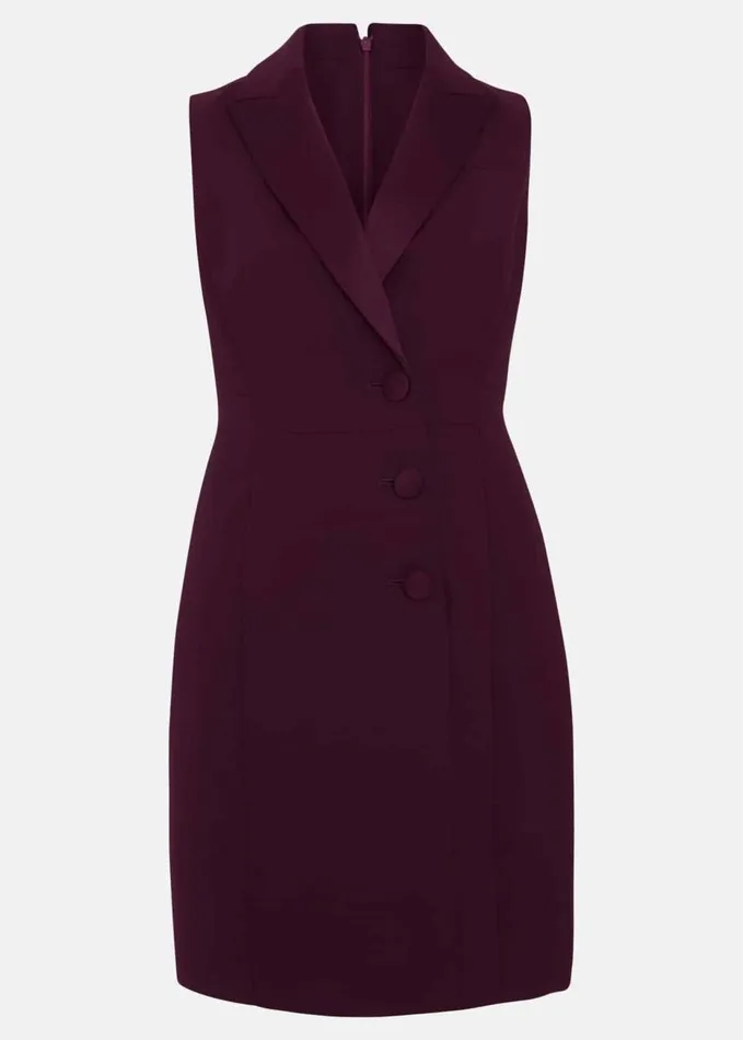 Phase Eight Lolicia Sleeveless Tux Dress Burgundy Women Dresses
