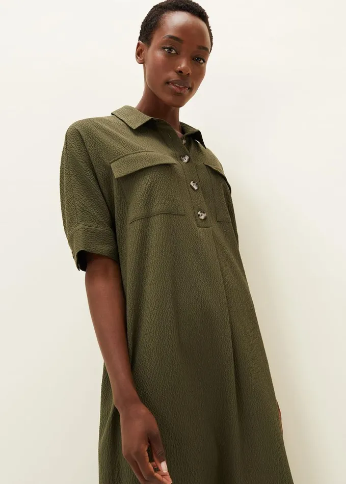Phase Eight Lucina Midaxi Shirt Dress Khaki Women Dresses