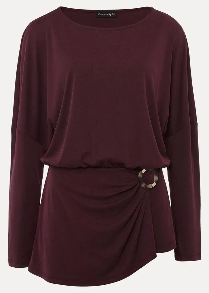 Phase Eight Lusinda Trim Detail Top Aubergine Women Tops and TShirts