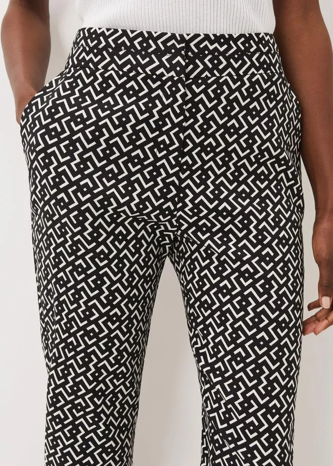 Phase Eight Mackenzie Geo Tapered Trouser Blackwhite Women Trousers