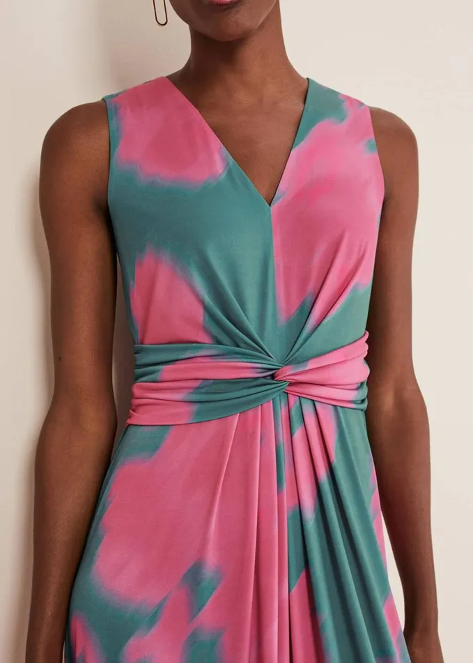 Phase Eight Madison Abstract Maxi Dress Pinkgreen Women Dresses