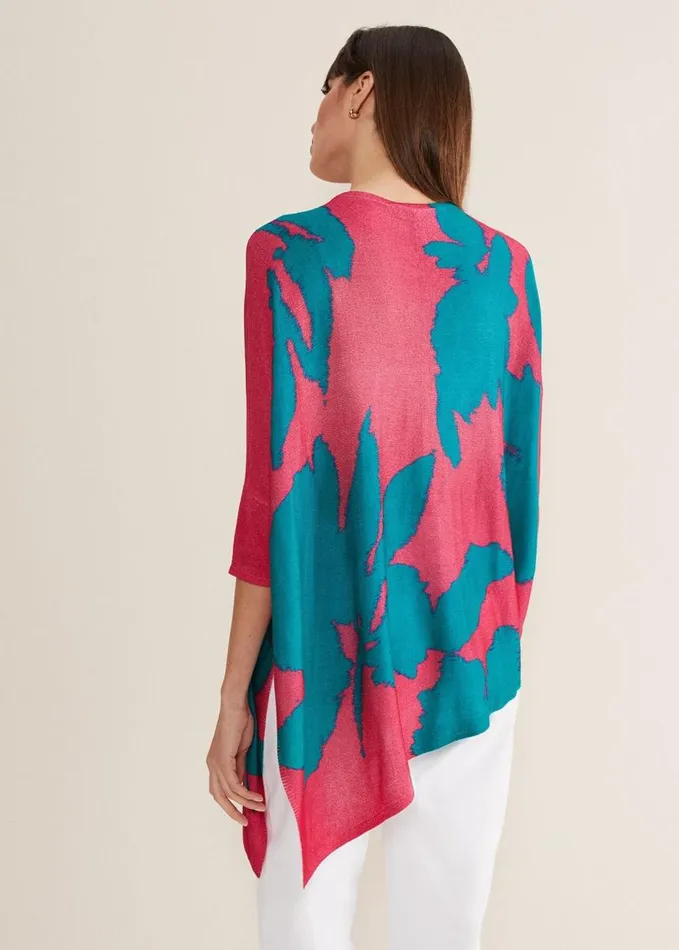 Phase Eight Madison Printed Asymmetric Hem Jumper Multicoloured Women Knitwear