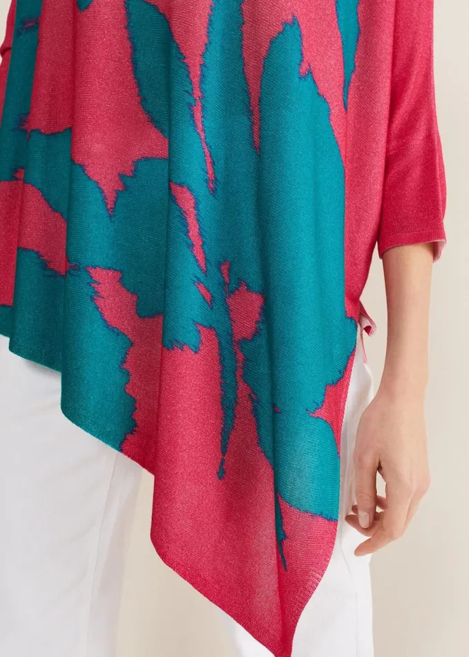 Phase Eight Madison Printed Asymmetric Hem Jumper Multicoloured Women Knitwear
