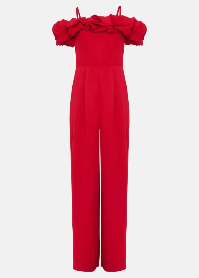 Phase Eight Mallory Ruffle Jumpsuit Pink Women Dresses
