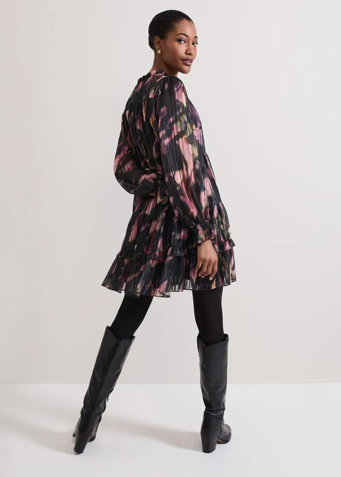 Phase Eight Martina Swing Mini Dress Blackmulti Women Dresses