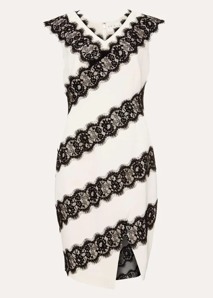 Phase Eight Martyne Lace Dress Blackwhite Women Dresses