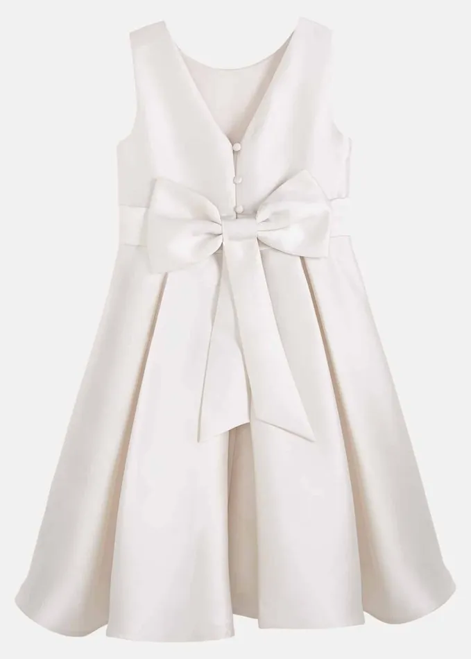 Phase Eight Melody Satin Fit And Flare Dress White Women Dresses