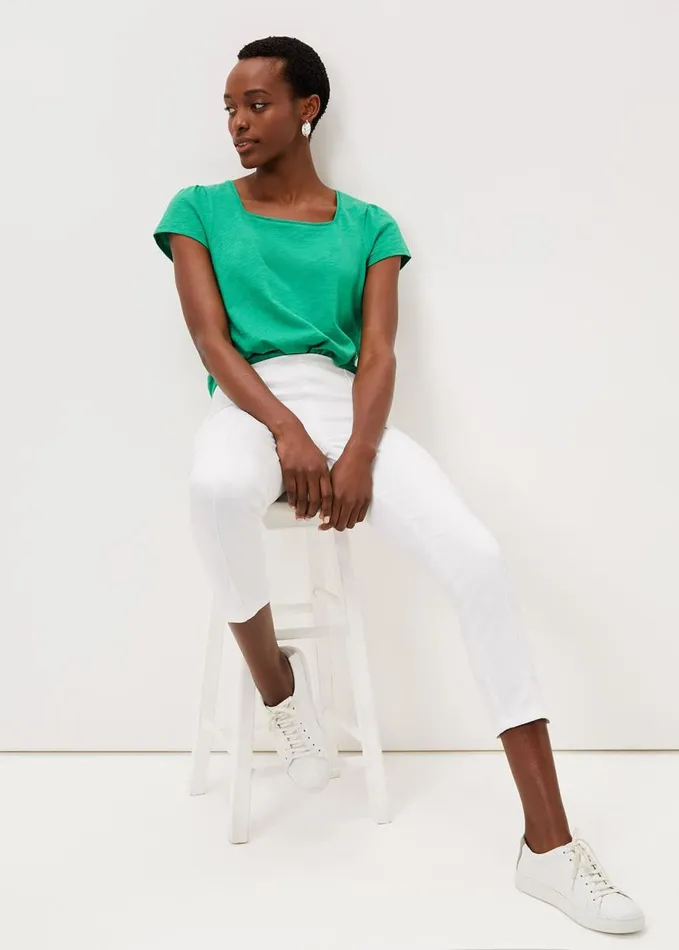 Phase Eight Miah Cropped Jegging White Women Trousers