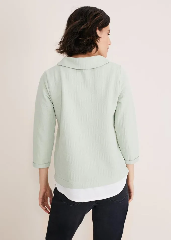 Phase Eight Mica Textured Top Sage Women Tops and TShirts