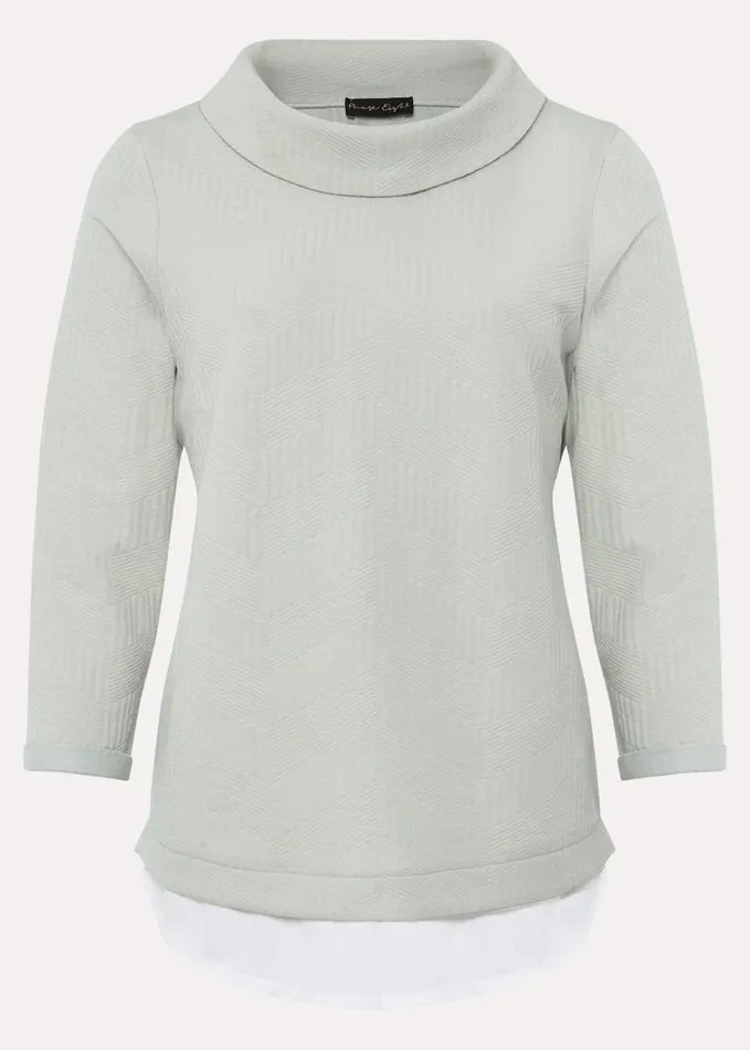 Phase Eight Mica Textured Top Sage Women Tops and TShirts
