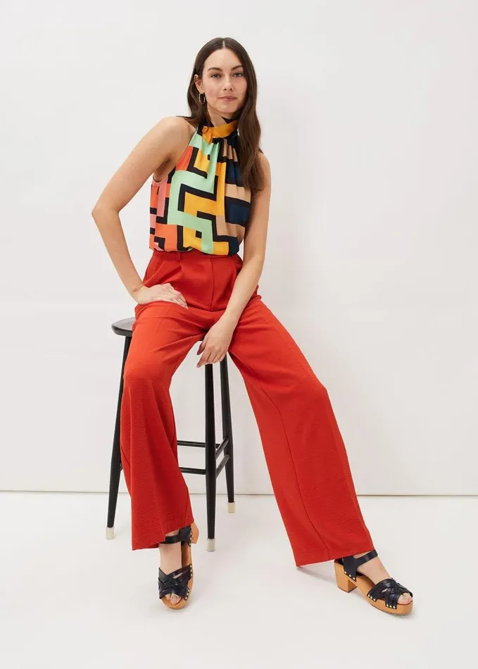 Phase Eight Milano Sleeveless Print Blouse Dark Multi Women Shirts and Blouses