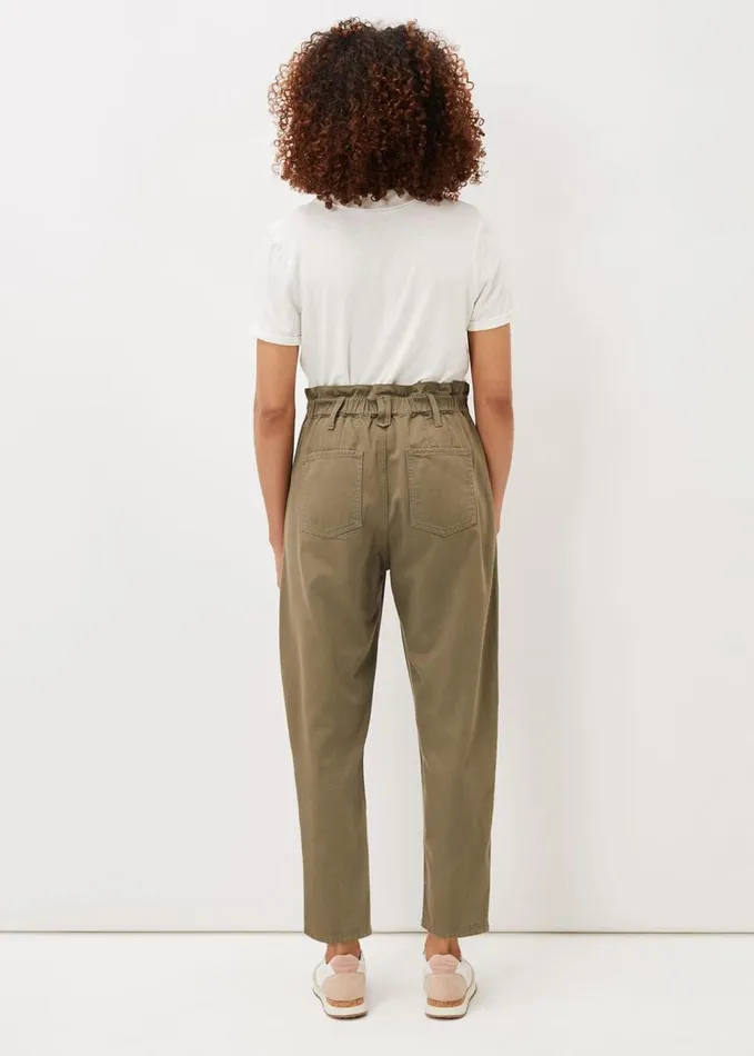 Phase Eight Nadina Paper Bag Waist Jeans Khaki Women Trousers