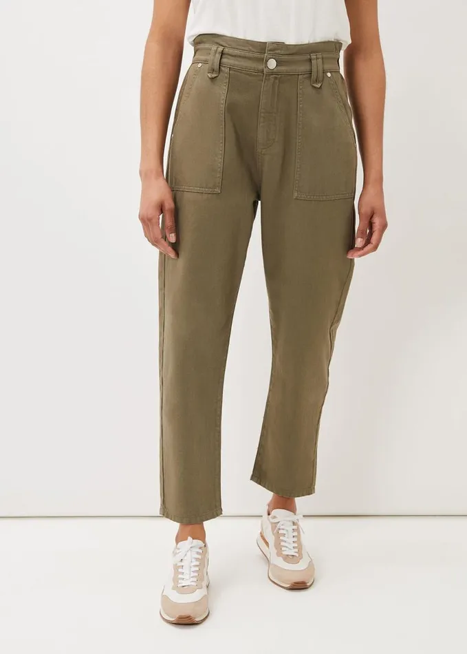 Phase Eight Nadina Paper Bag Waist Jeans Khaki Women Trousers