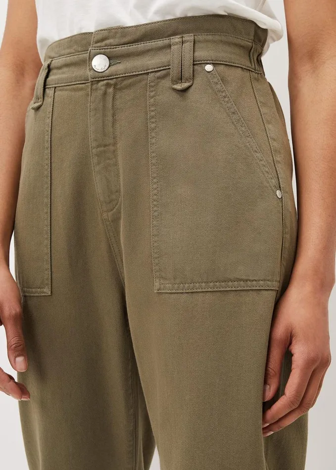 Phase Eight Nadina Paper Bag Waist Jeans Khaki Women Trousers