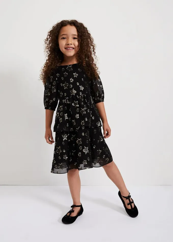 Phase Eight Nala Black Sparkly Smock Dress Black Women Childrenswear