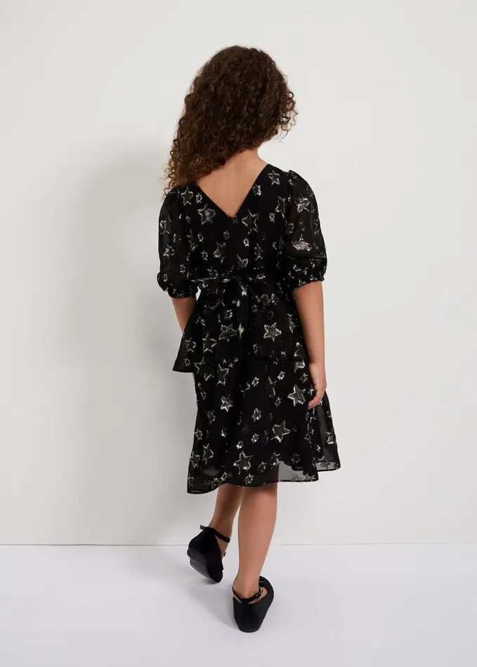 Phase Eight Nala Black Sparkly Smock Dress Black Women Childrenswear