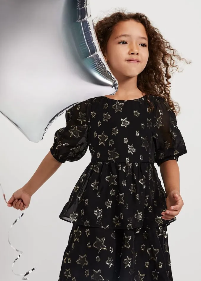 Phase Eight Nala Black Sparkly Smock Dress Black Women Childrenswear