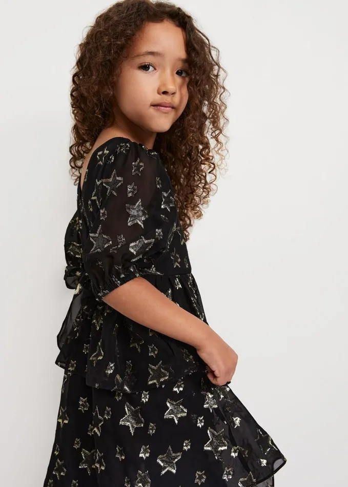 Phase Eight Nala Black Sparkly Smock Dress Black Women Childrenswear