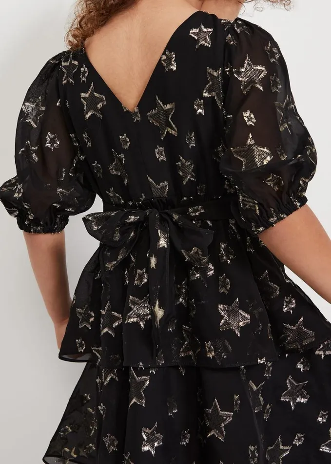 Phase Eight Nala Black Sparkly Smock Dress Black Women Childrenswear