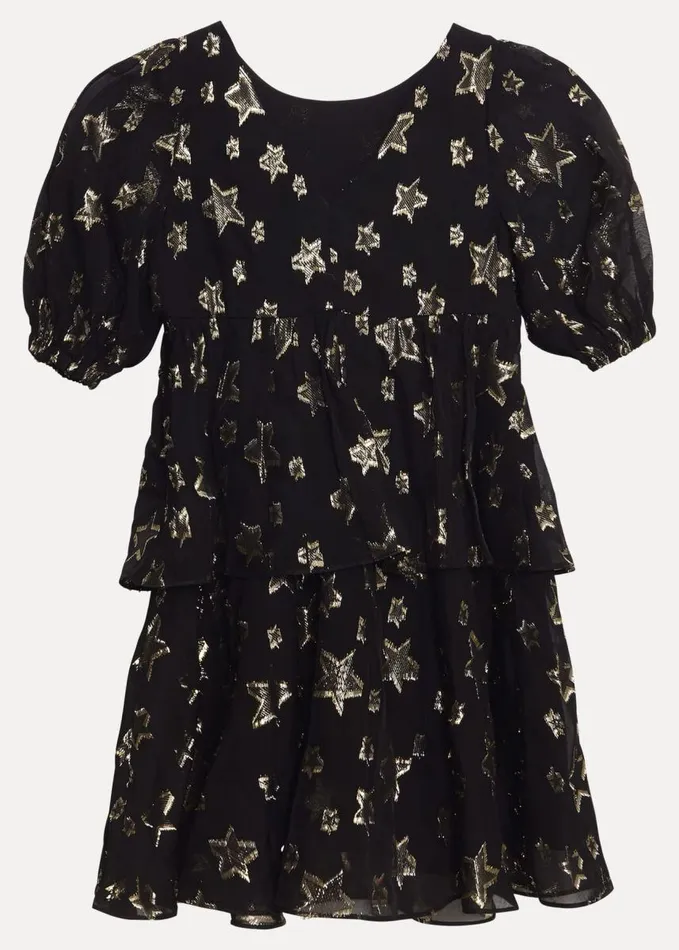 Phase Eight Nala Black Sparkly Smock Dress Black Women Childrenswear