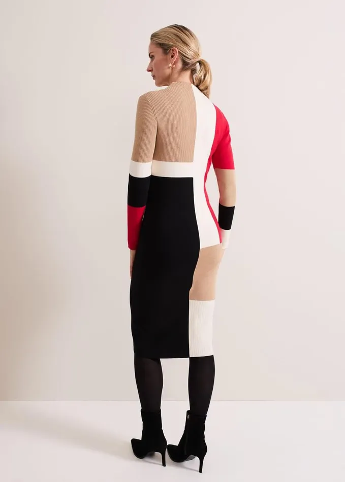 Phase Eight Nancy Colourblock Column Midi Dress Multicoloured Women Dresses