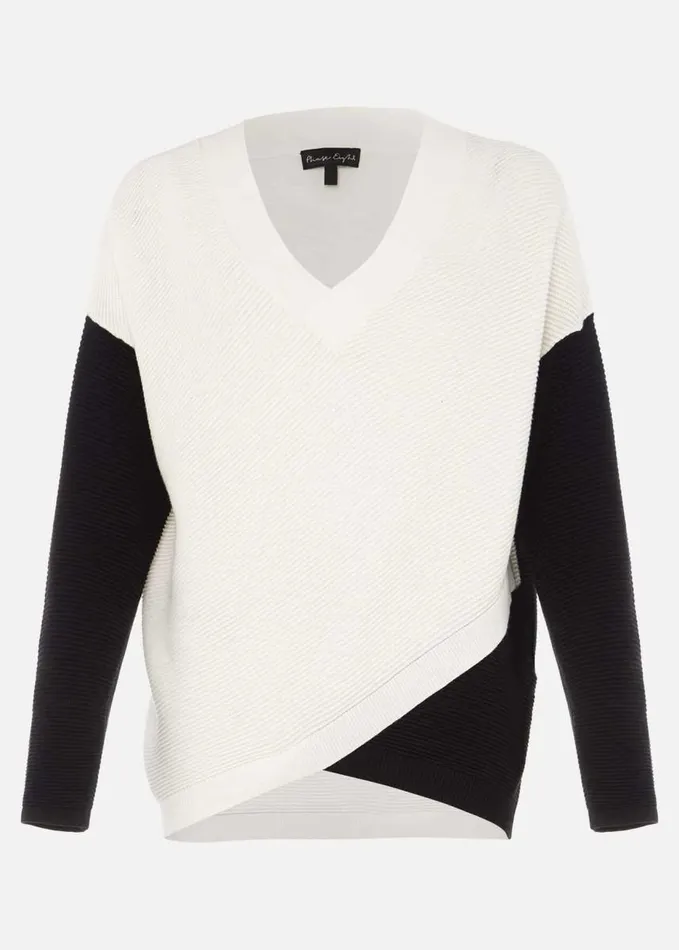 Phase Eight Nelle Colourblock Jumper Creamblack Women Knitwear