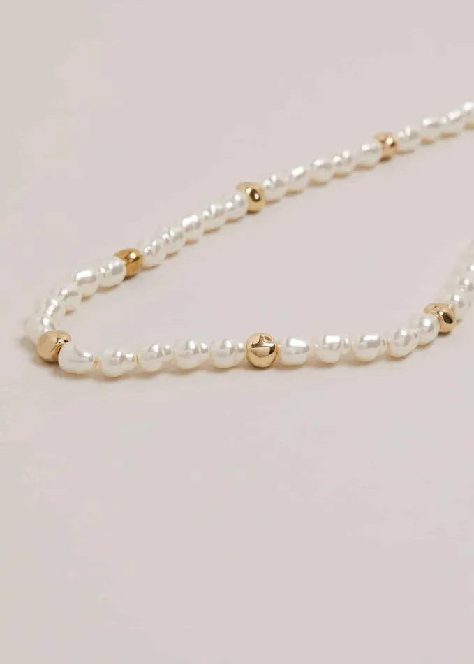 Phase Eight Pearl And Bead Necklace Gold Women Jewellery