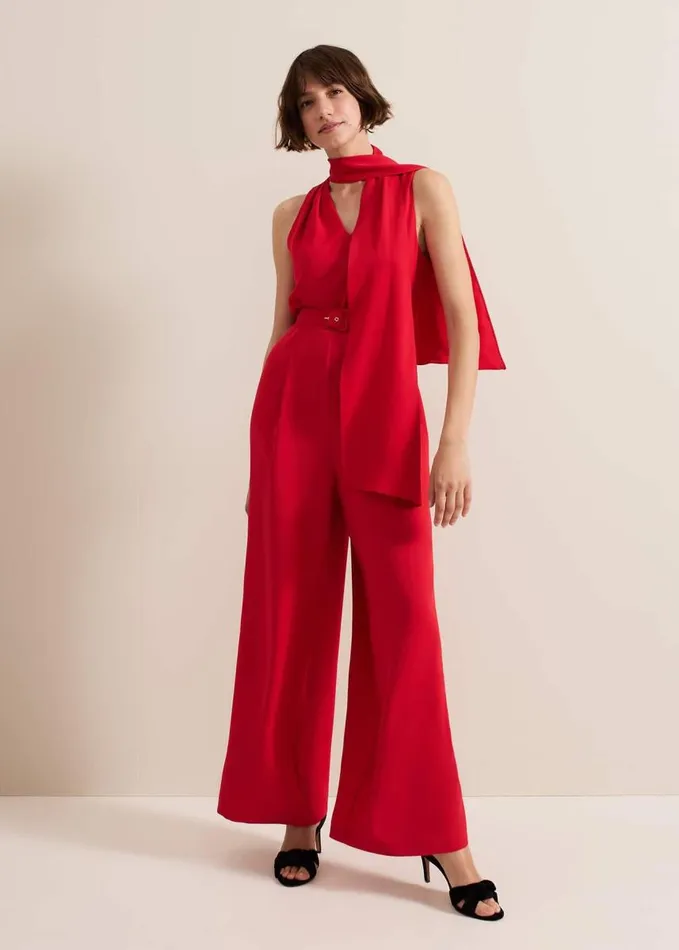 Phase Eight Petite Elika Red Jumpsuit Red Women Dresses