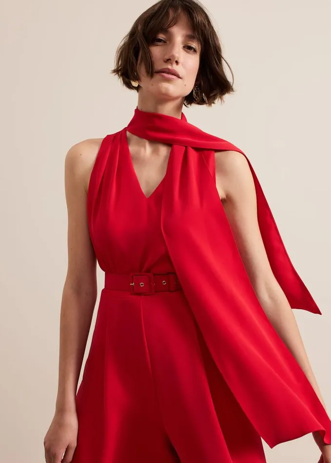 Phase Eight Petite Elika Red Jumpsuit Red Women Dresses
