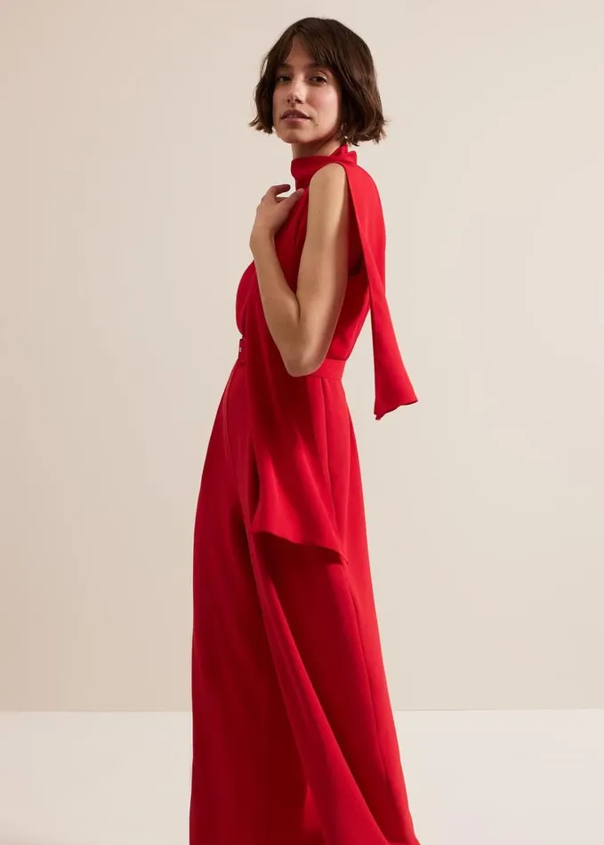 Phase Eight Petite Elika Red Jumpsuit Red Women Dresses