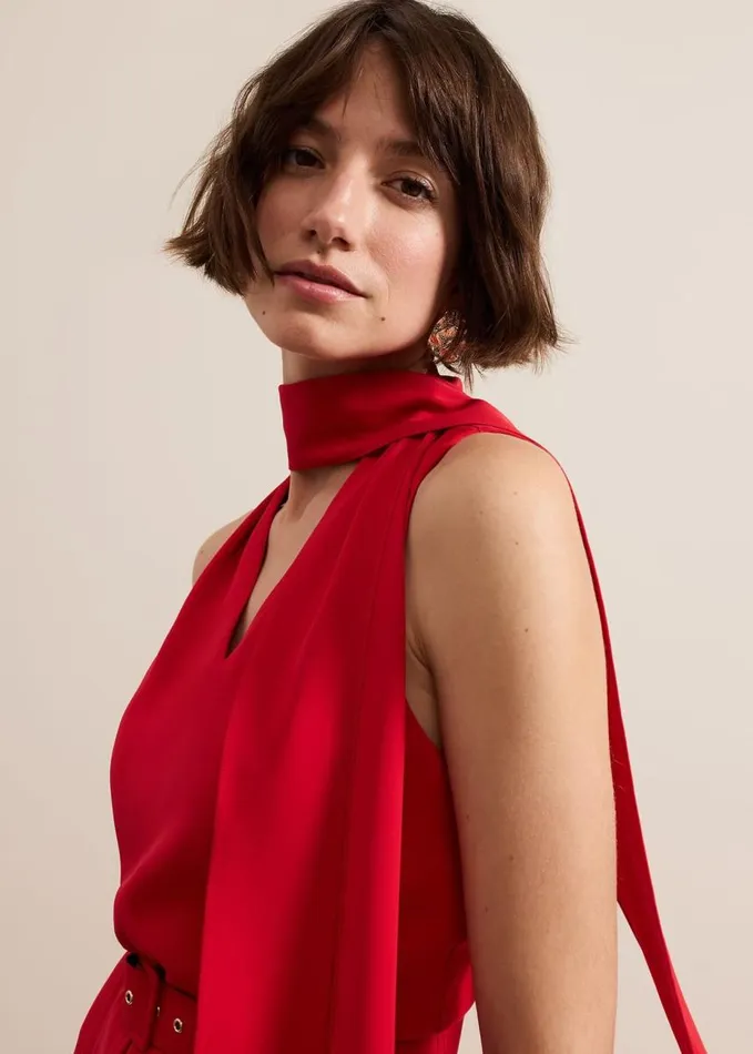 Phase Eight Petite Elika Red Jumpsuit Red Women Dresses