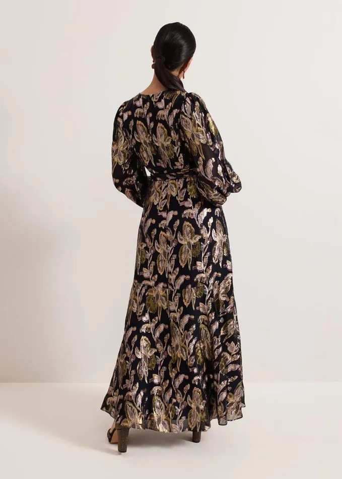 Phase Eight Petite Ellio Silk Shimmer Maxi Dress Multicoloured Women Dresses