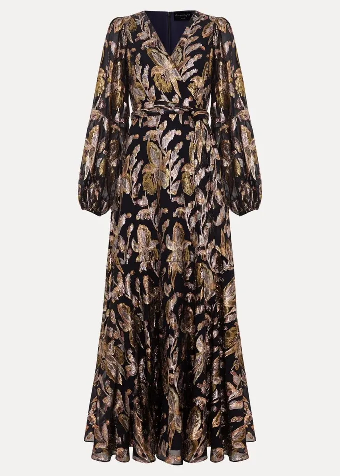 Phase Eight Petite Ellio Silk Shimmer Maxi Dress Multicoloured Women Dresses