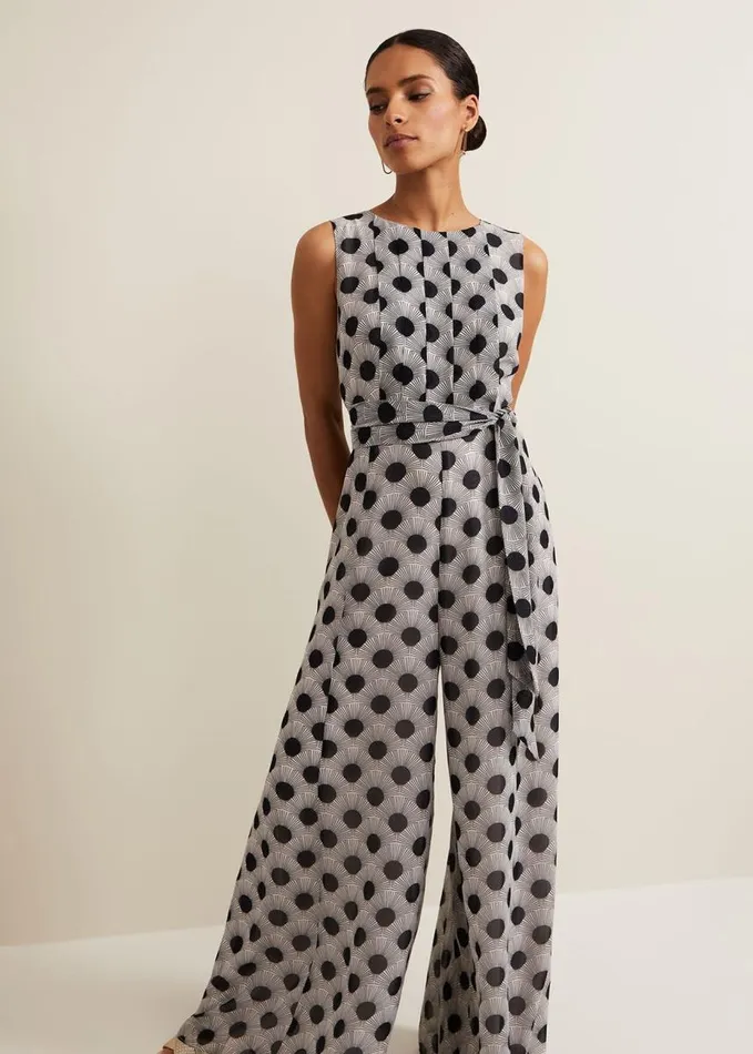Phase Eight Petite Janine Print Jumpsuit Multicoloured Women Dresses