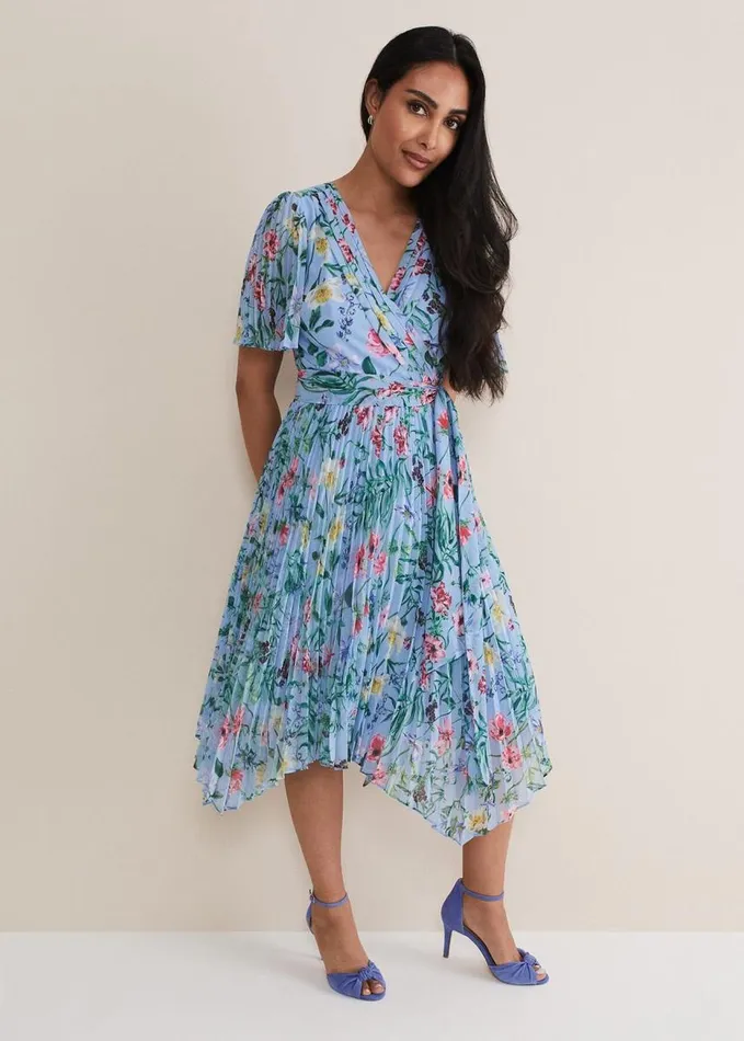 Phase Eight Petite Kendall Floral Midi Dress Multicoloured Women Dresses