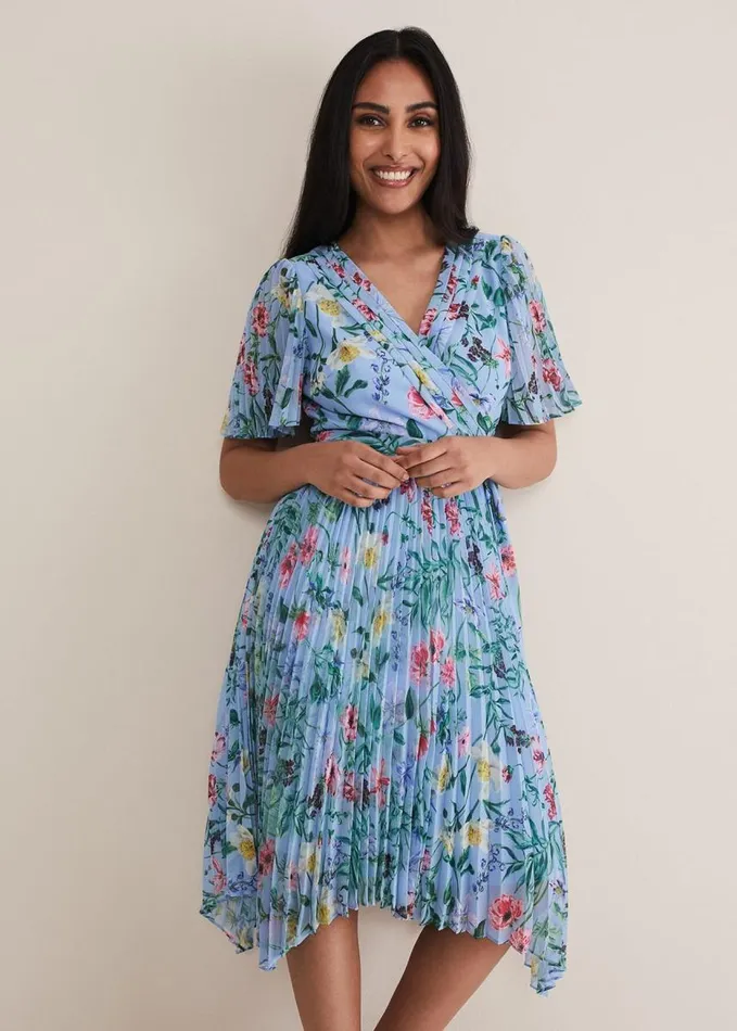 Phase Eight Petite Kendall Floral Midi Dress Multicoloured Women Dresses