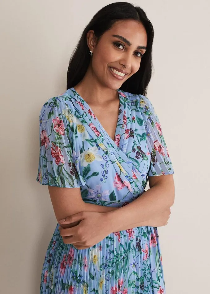 Phase Eight Petite Kendall Floral Midi Dress Multicoloured Women Dresses