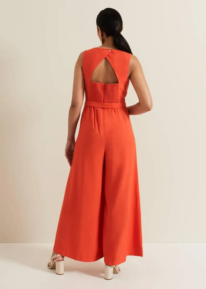 Phase Eight Petite Marta Red Culotte Jumpsuit Red Women Dresses