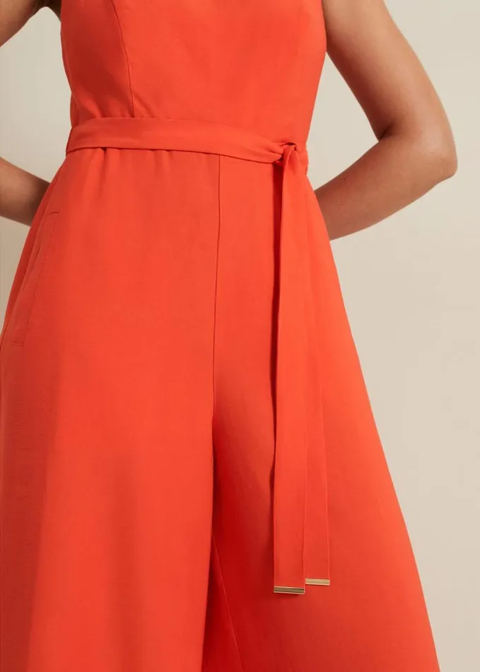 Phase Eight Petite Marta Red Culotte Jumpsuit Red Women Dresses