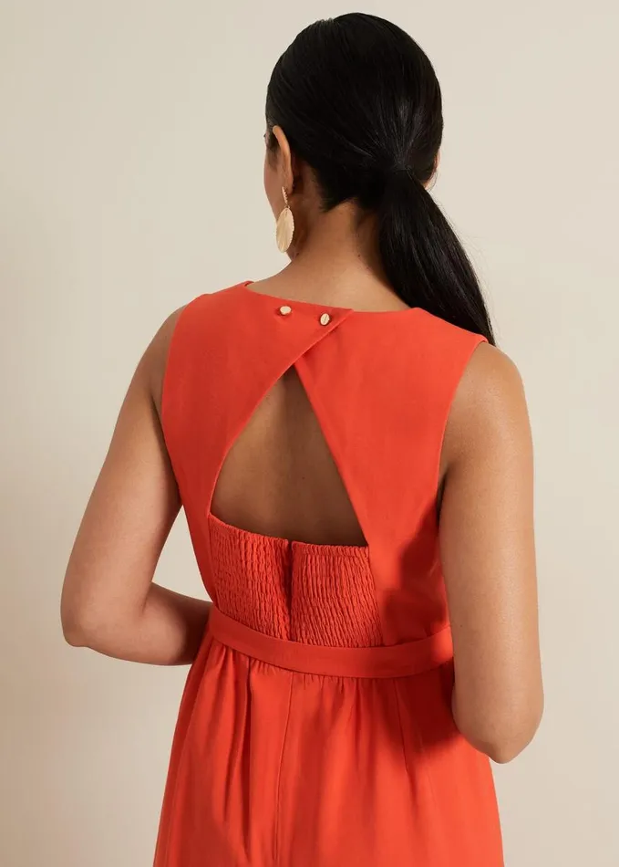 Phase Eight Petite Marta Red Culotte Jumpsuit Red Women Dresses