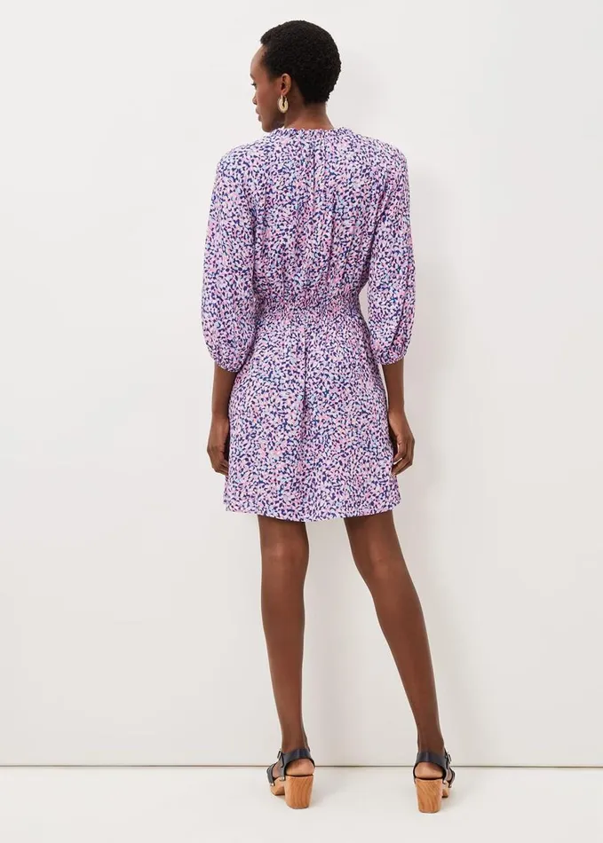 Phase Eight Phillipa Almond Print Short Dress Pink Multi Women Dresses