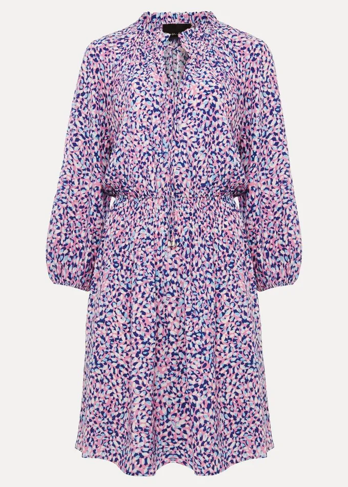 Phase Eight Phillipa Almond Print Short Dress Pink Multi Women Dresses